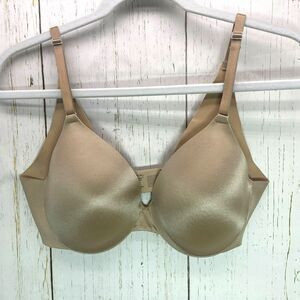 Soma Womens Vanishing Back Full Coverage Bra 36C Tan Nude Satin Underwire
